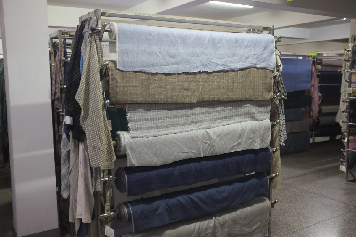 High Quality Fashion Knitted Yarn Dyed Plain Jersey Shirting Luxury Stretch 100% Ramie Fabric ramie