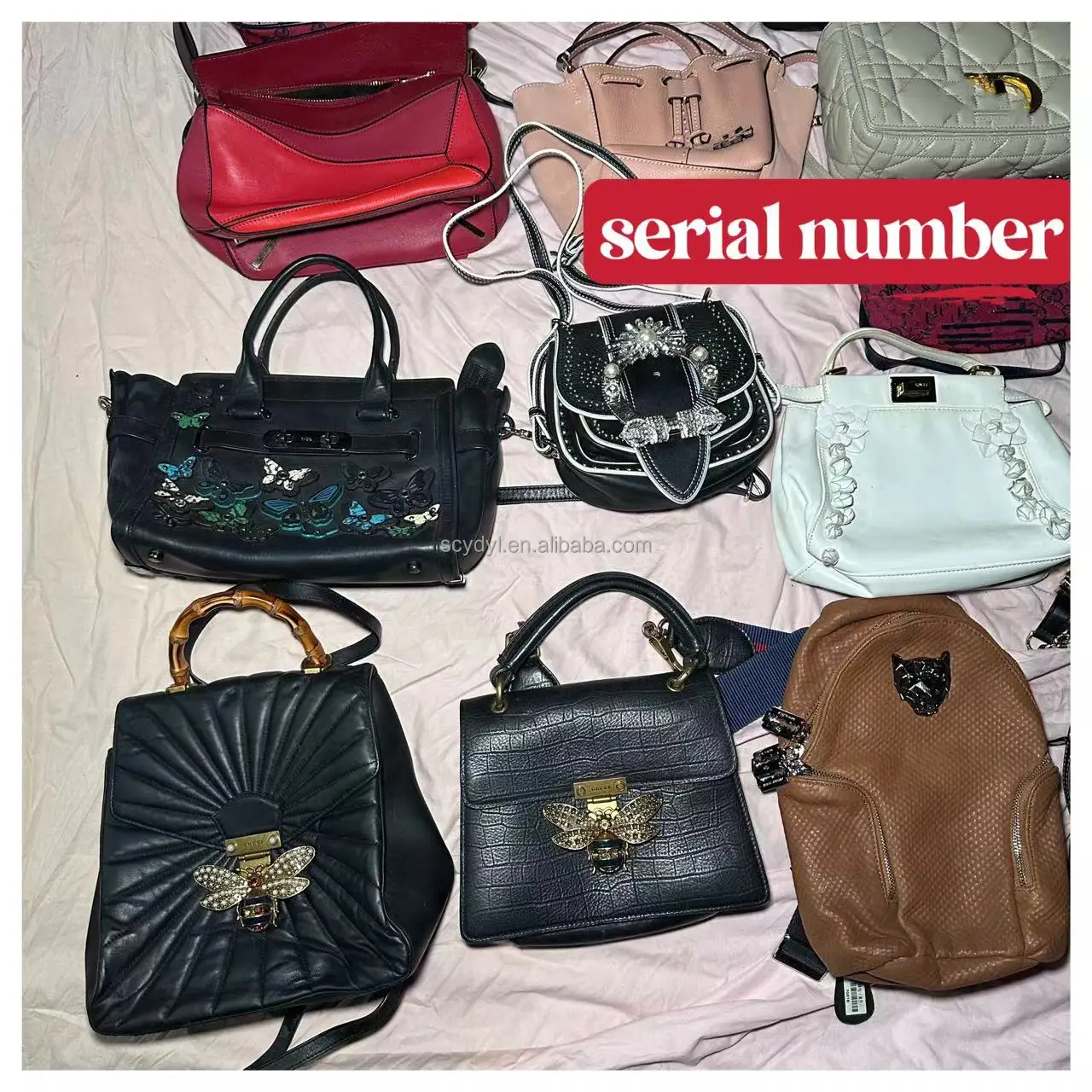 A1 luxury used bag bales second hand branded ladies premium from Japan and Italy design wholesale ukay women serial number bag