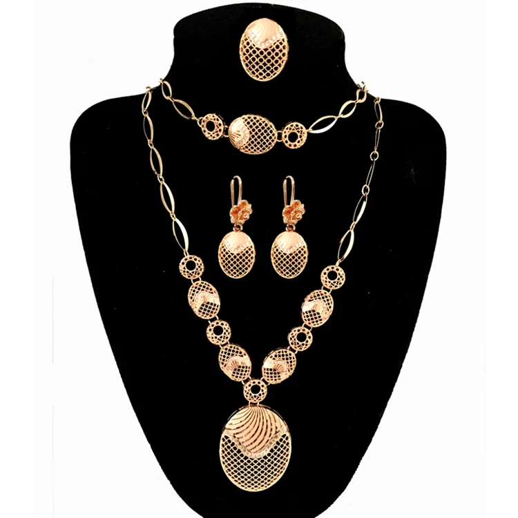 Romooz Latest Design dubai Gold Plated Wholesale Artificial Jewellery Set I Love You Heart Shaped zircon Jewelry Set