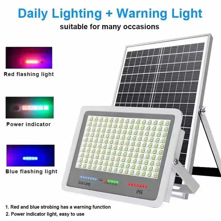 Light-emitting Diode Floodlights Solar Projector Lamp Solar Power Flood Light Garden COB for Warehouse Country Yard Community