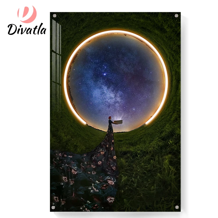 DIVATLA New Style Home Decoration Drawing Wall Hanging Art Neon Light 4W Led Neon Light Painting