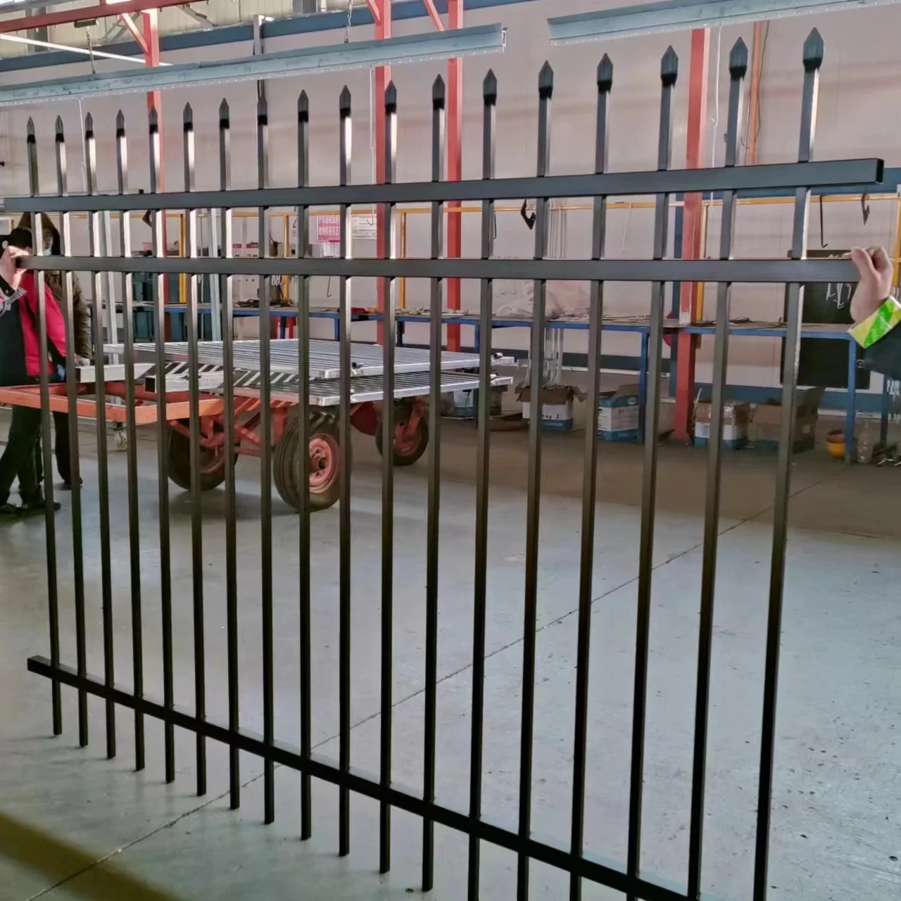 2024  Galvanized steel fence  wrought iron metal fencing