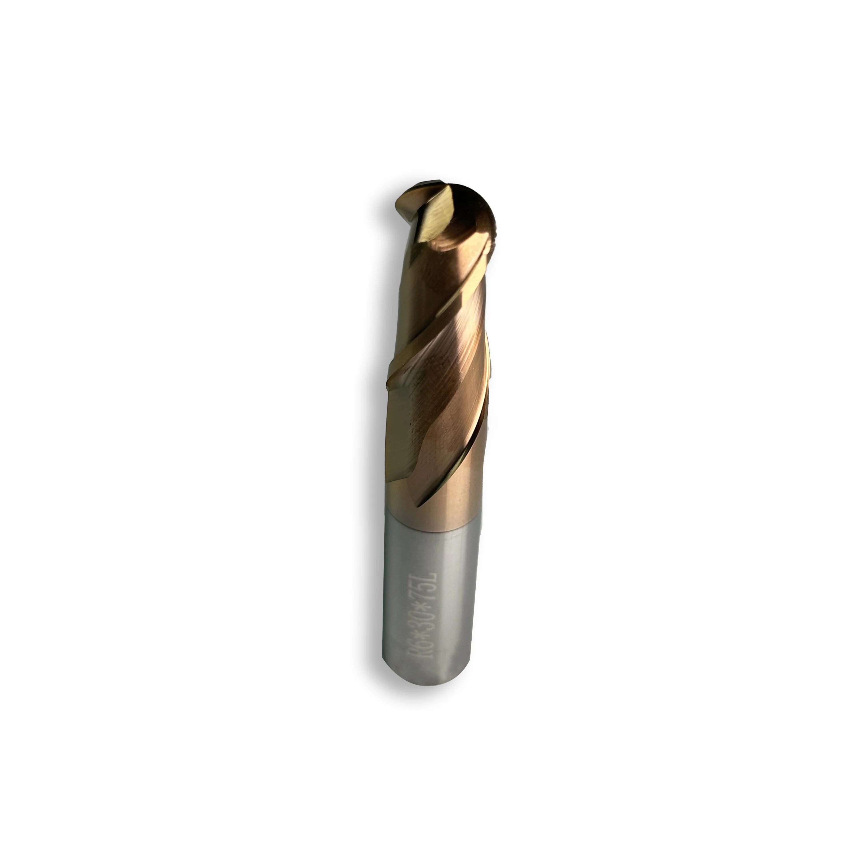 Low price Rigid Tisin Coated Carbide Double Flutes Ball Nose End Mill Cutting Mill Machine