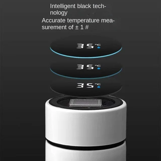 Wholesale Intelligent Temperature Measuring 304 Stainless Steel Thermos Cup OEM Portable Camping Water Cup Giveaway Gift Idea