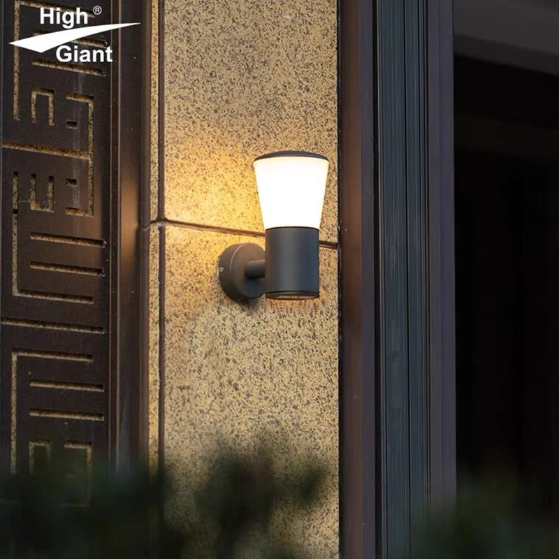 Led Aluminum Dark Grey 220-240v Modern Home Yard Facade Wall Facade Lamps Light Ip54 Outdoor Wall Light