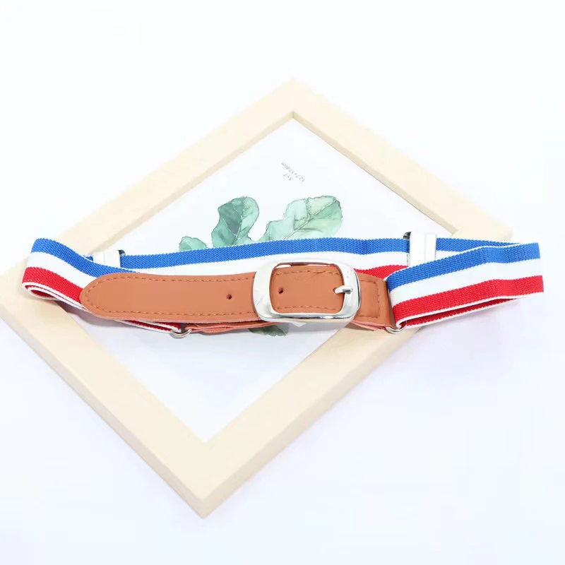 Детский тонкий новый стиль с украшением юбки универсальные модные брюки Студенческая Корейская версия корсет плетеный ремень