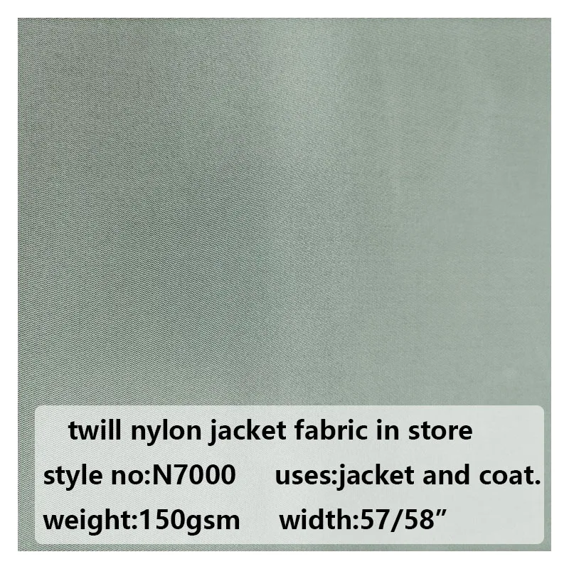 100% nylon twill  army green 150gsm waterproof popular casual jacket fabric in store
