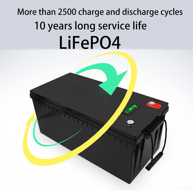 Оптовая продажа LiFePo4 12 В 50AH 100Ah 200Ah 400Ah Bluetooth IP65 Водонепроницаемый глубокий цикл перезаряжаемый Солнечный литий-ионный аккумулятор