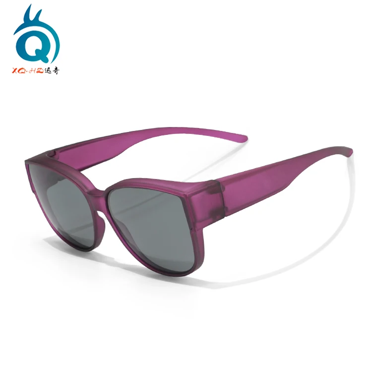 Wholesale custom color and logo polarized grey lens otg sunglasses UV 400 protection over the glasses fit over glasses