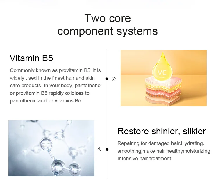 Smooth Anti Frizzy Add Shine Enhancing Nourishing Vitamin B5 Purifying Scalp Mask for Dry Damaged Hair