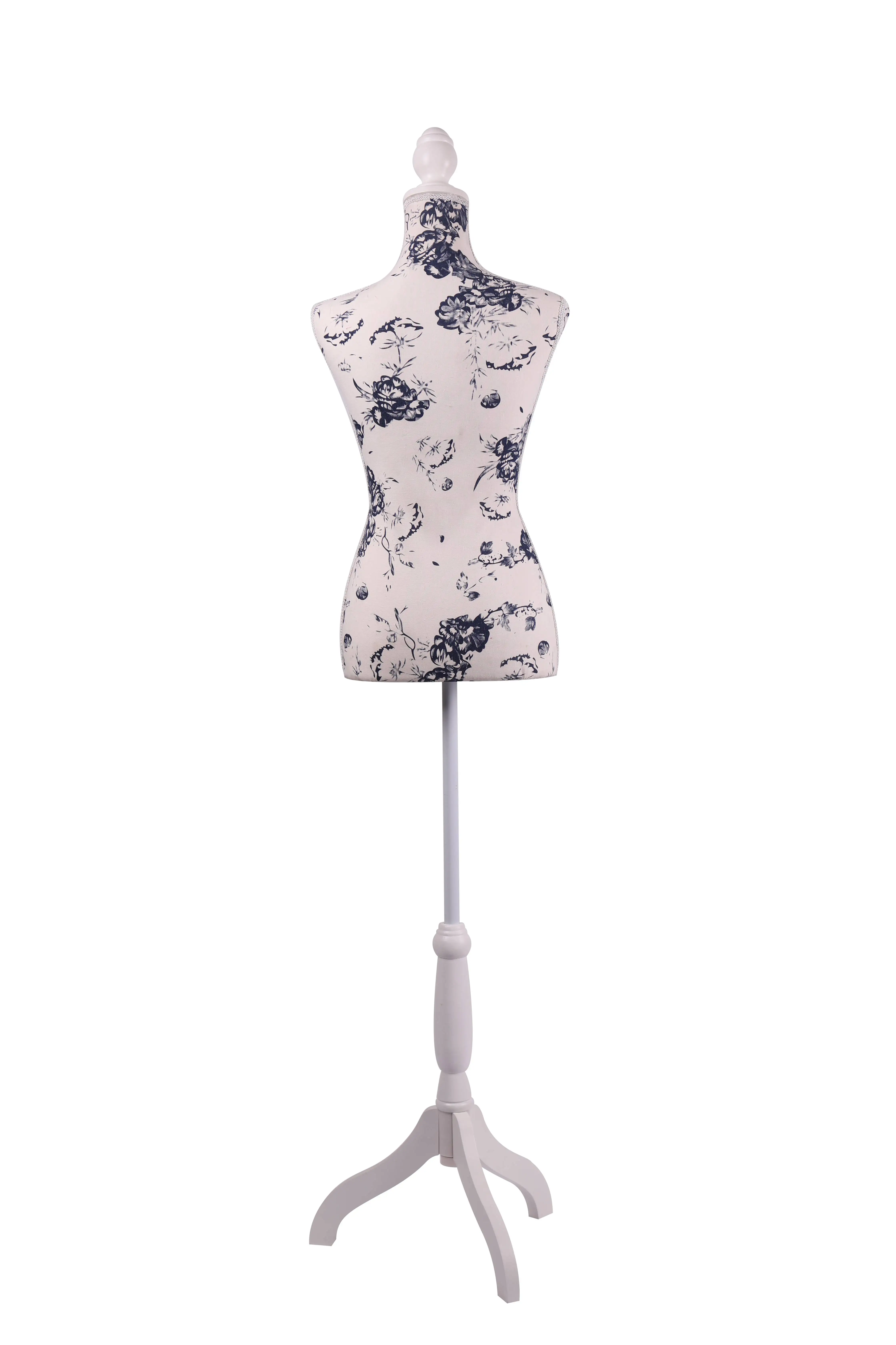 
Fabric Wrapped Dressmaker Mannequin Adjustable Sewing Mannequin Women Stand Base in Metallo Popular Size Upper-body for Adults 