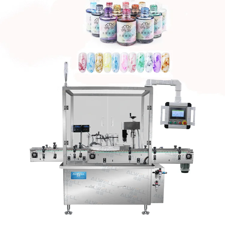 Automatic Vial Essential Oil Eye Drop Perfume Nail Polish Gel Filling Machine Packaging Line For Pet Plastic Glass Bottle