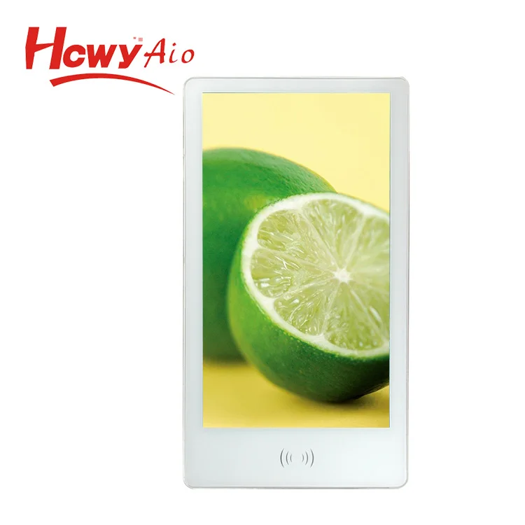 Wall Mounted 21.5 inch Vertical Tablet NFC Camera USB LAN Port Wifi Android Elevator Digital Signage