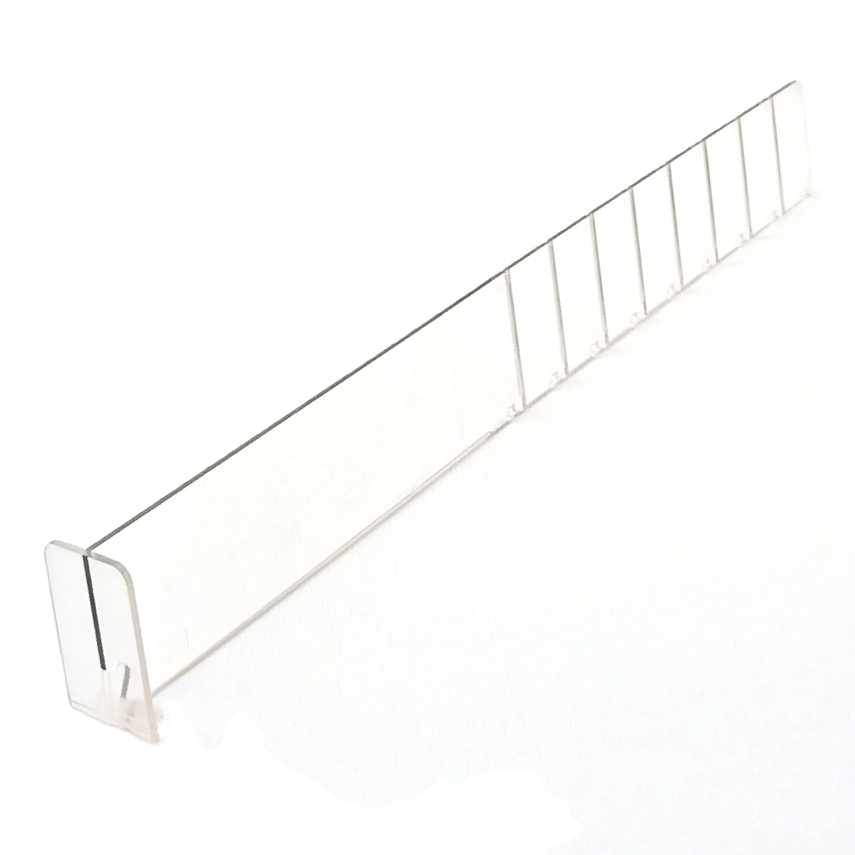In Stock Plastic Adjustable Clear Acrylic Supermarket Pharmacy Fridge Shelf Dividers for Display