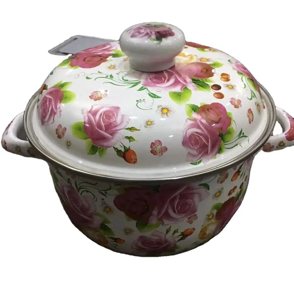 Factory Price Cheap Soup Enamel Ceramic Cooking Pot For Gas Stove