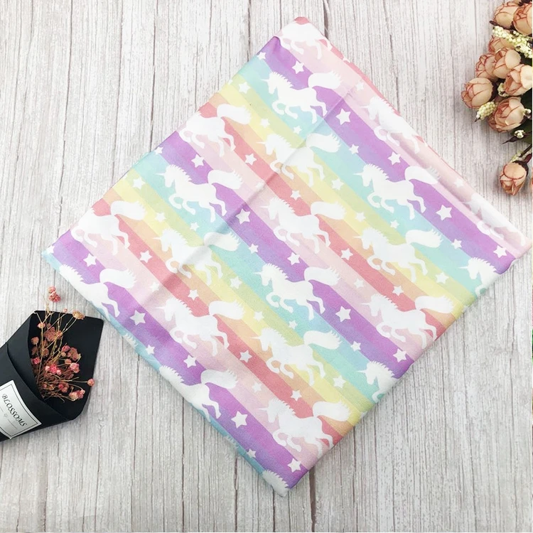 New Type Custom Fabric Print 100% Cotton Woven Twill Fabric for baby shirts