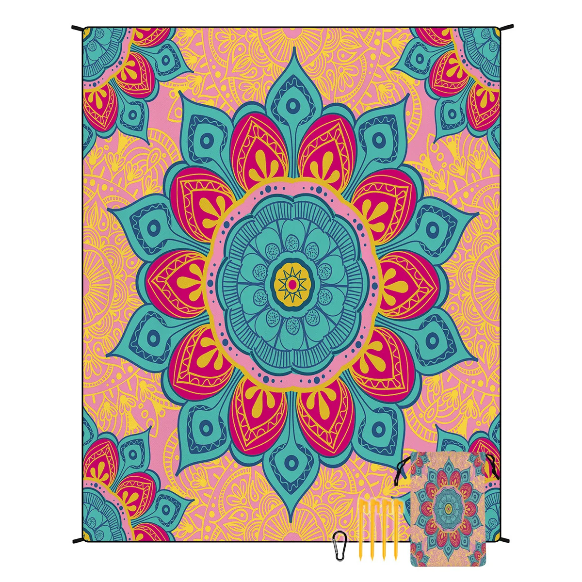 Hot Selling Custom Size Factory Original Waterproof Beach Blanket Quick Drying Beach Mat Towel Custom Design for Family