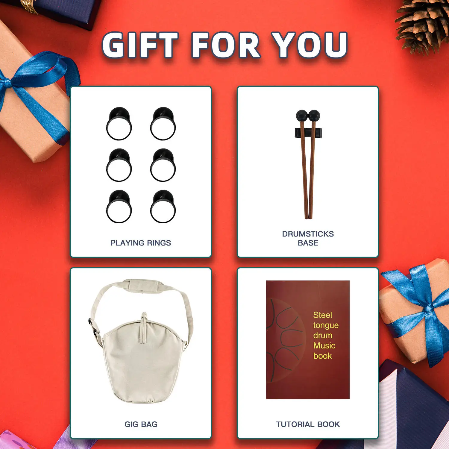 ASTEMAN Steel Tongue Drum Star series Starry blue 14 inch 15 tone C key Lotus Steel Tongue Drum