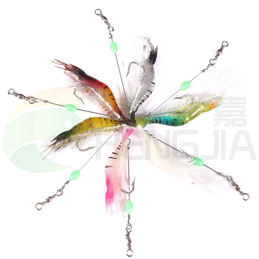 8cm 5.3g Artificial Silicone Worm China Swimbait Soft Shrimp Lure For Fishing