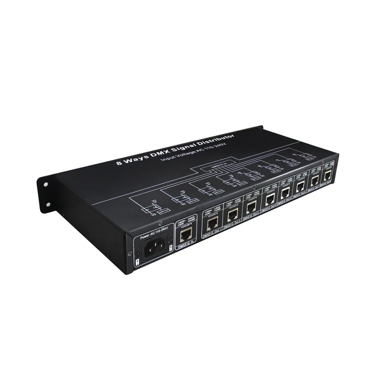 Ac110 -240V Dmx размножитель сигналов 8 способ усилитель сигнала Dmx512 контроллер сплиттер