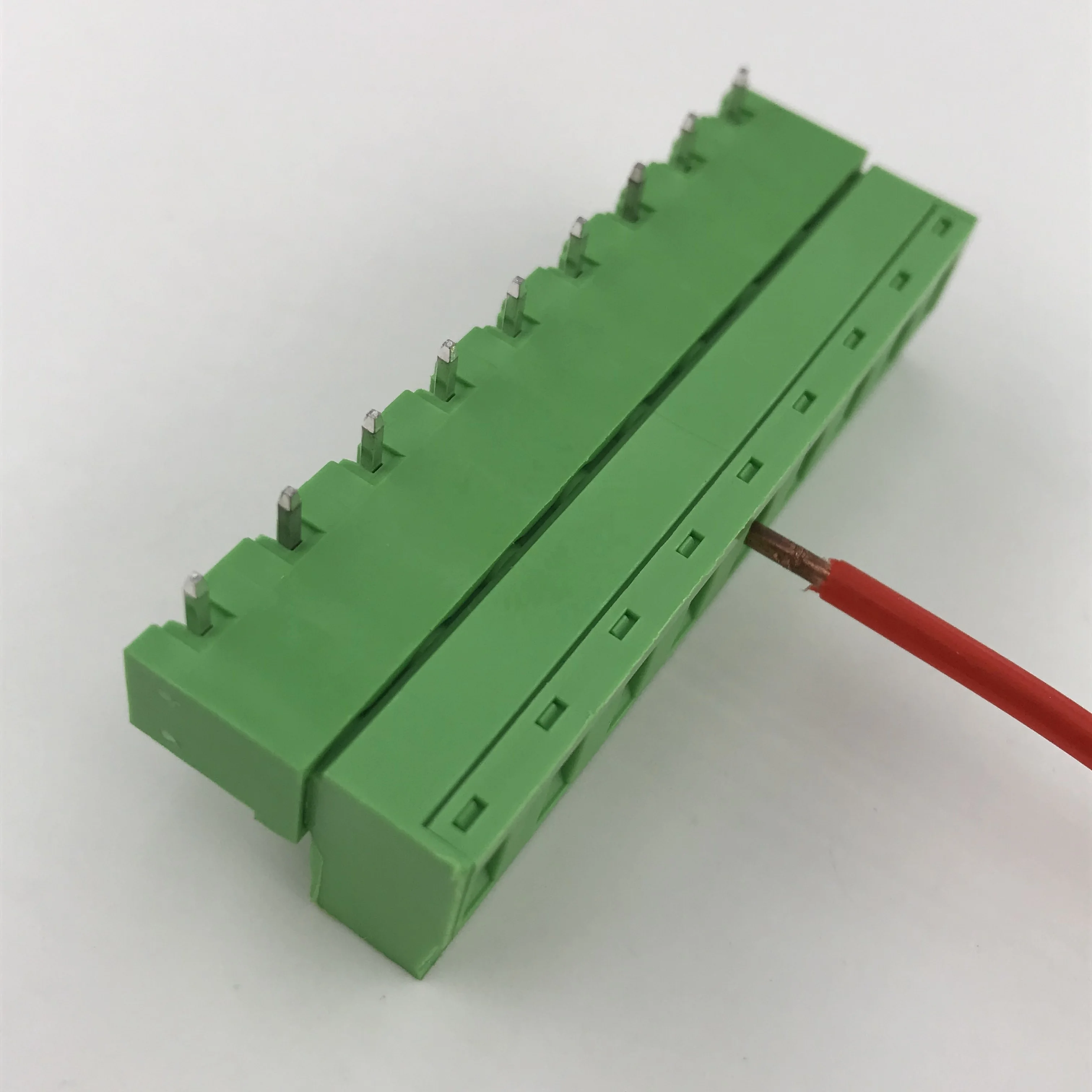 9way contact 7.62 pitch plug-in terminal block male and female XK2EDGK-7.62-9P 2EDGRC-7.62-9P right angle pin closed all side