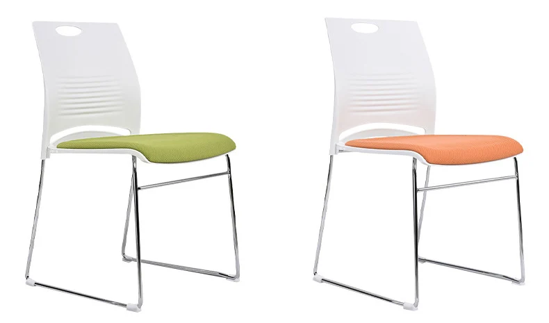 Cheap Modern Waiting Train Room Executive Furniture Stackable Armless Metal Sled Base PP Plastic Office Visitor Chair