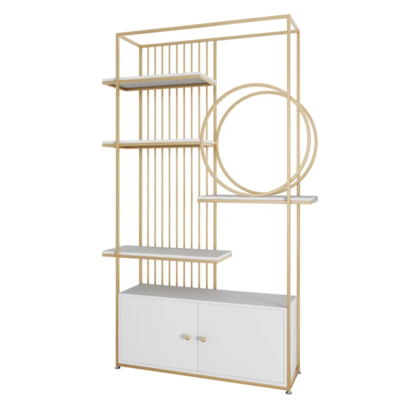 Best Selling Book Display Racks Stainless Steel Bookshelf Living Room Shelves Gold Bookcase