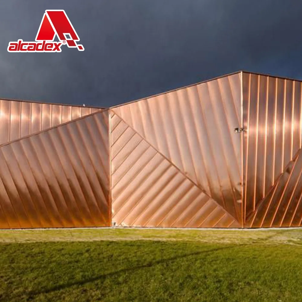 Vintage Facade Exterior Decorative Metal Wall Cladding Aluminium Sandwich Panels Copper Plastic Composite Panel For Curtain Wall