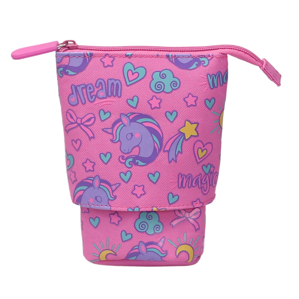 Custom Cute School Stationery Bag Cartoon Kawaii Leather Pencil Case For Girls