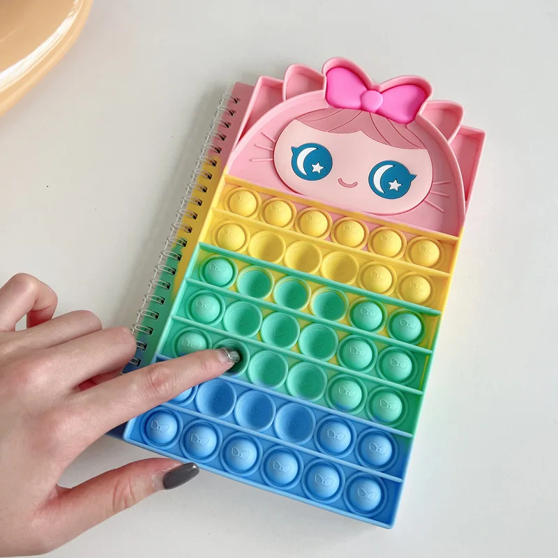 Originality New Rodent Killing Vanguard Education Bear Head Notebook Decompression Finger Bubble Notepad Factory Wholesale