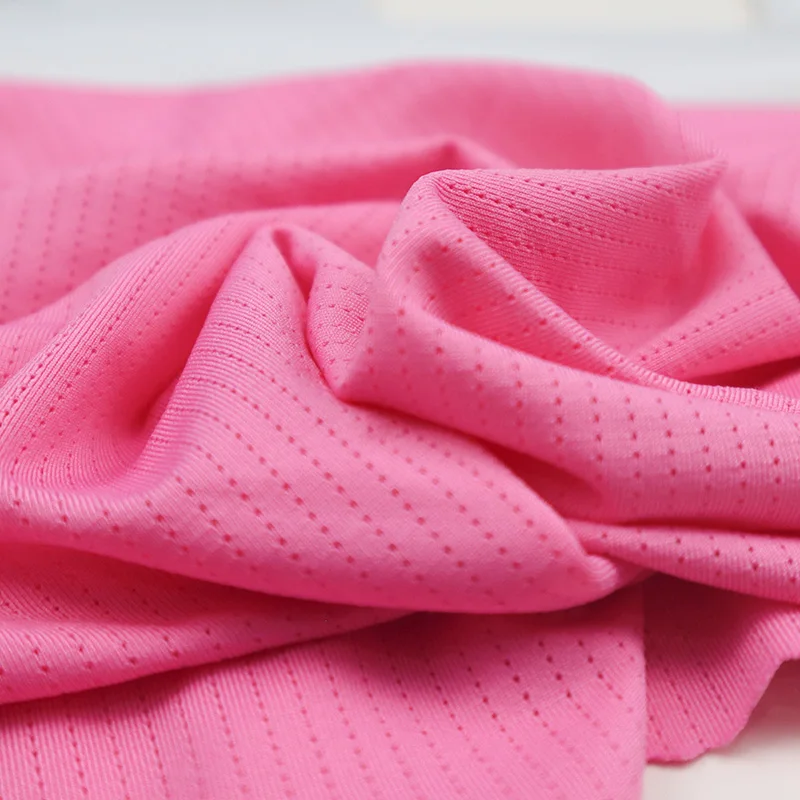 knitted bamboo charcoal deodorizing and antibacterial mesh  functional spandex fabric for sports