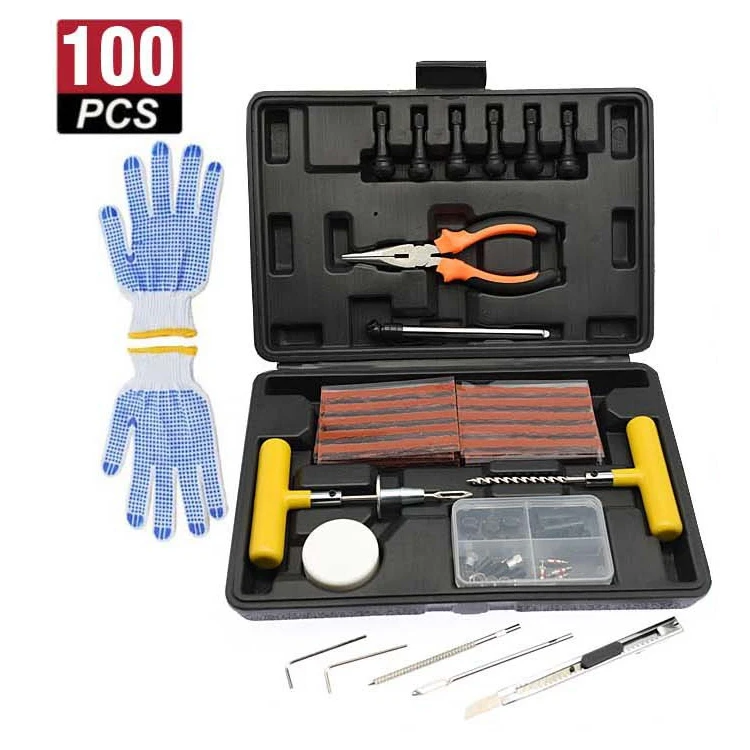 Cheap  factory price Hot-selling High Quality 100pcs Tyre Repair Kit Universal Tyre Repair Tool