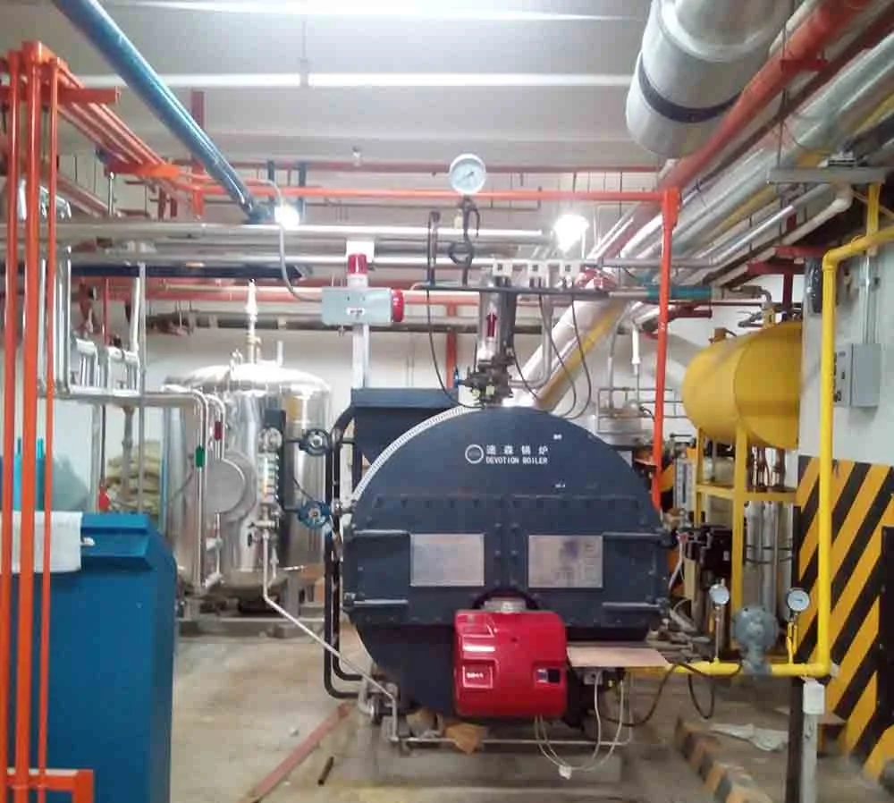 Китайская Высококачественная компактная газовая пожарная трубка горизонтальный котёл горячей воды ПР для тренажерного зала с горелкой