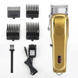Мужской мощный беспроводной Перезаряжаемый триммер Ufree из нержавеющей стали комплект с ЖК-экраном профессиональные машинки для стрижки волос Мужская Металлическая машинка для стрижки волос