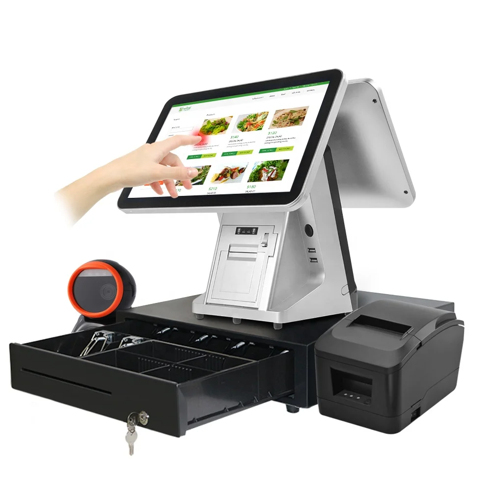 15.6 inch Windows7 True Flat Capacitive Touch Screen All In One Cash Register/POS Terminal/POS System