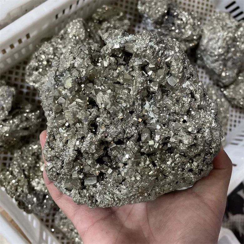 Natural raw pyrite mineral specimen stone pyrite ore rough chalcopyrite quartz crystal stone prices