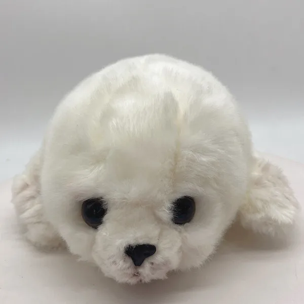 Custom stuffed sea animals realistic white seal plush toy