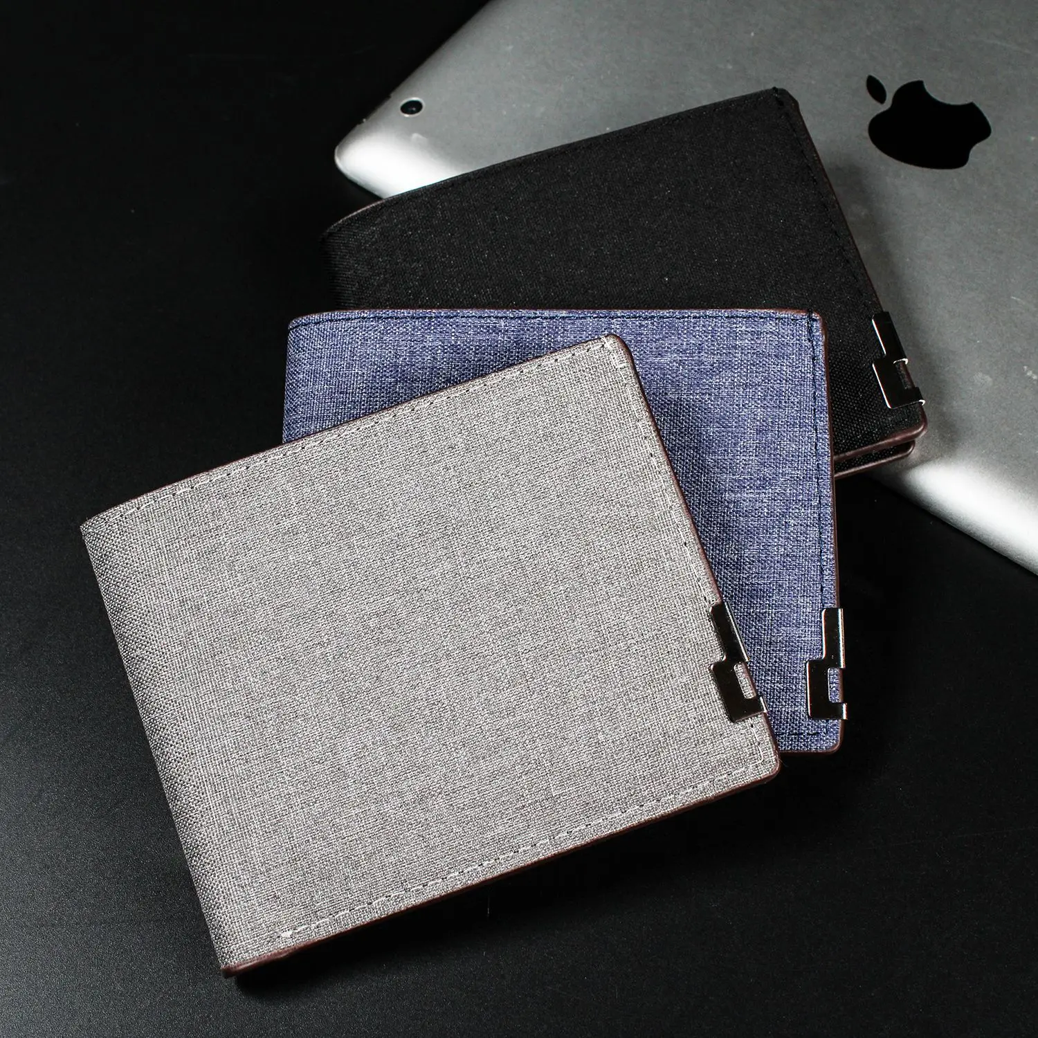 Promotion low price gift denim cheap money wallet organizer card holders for men slim