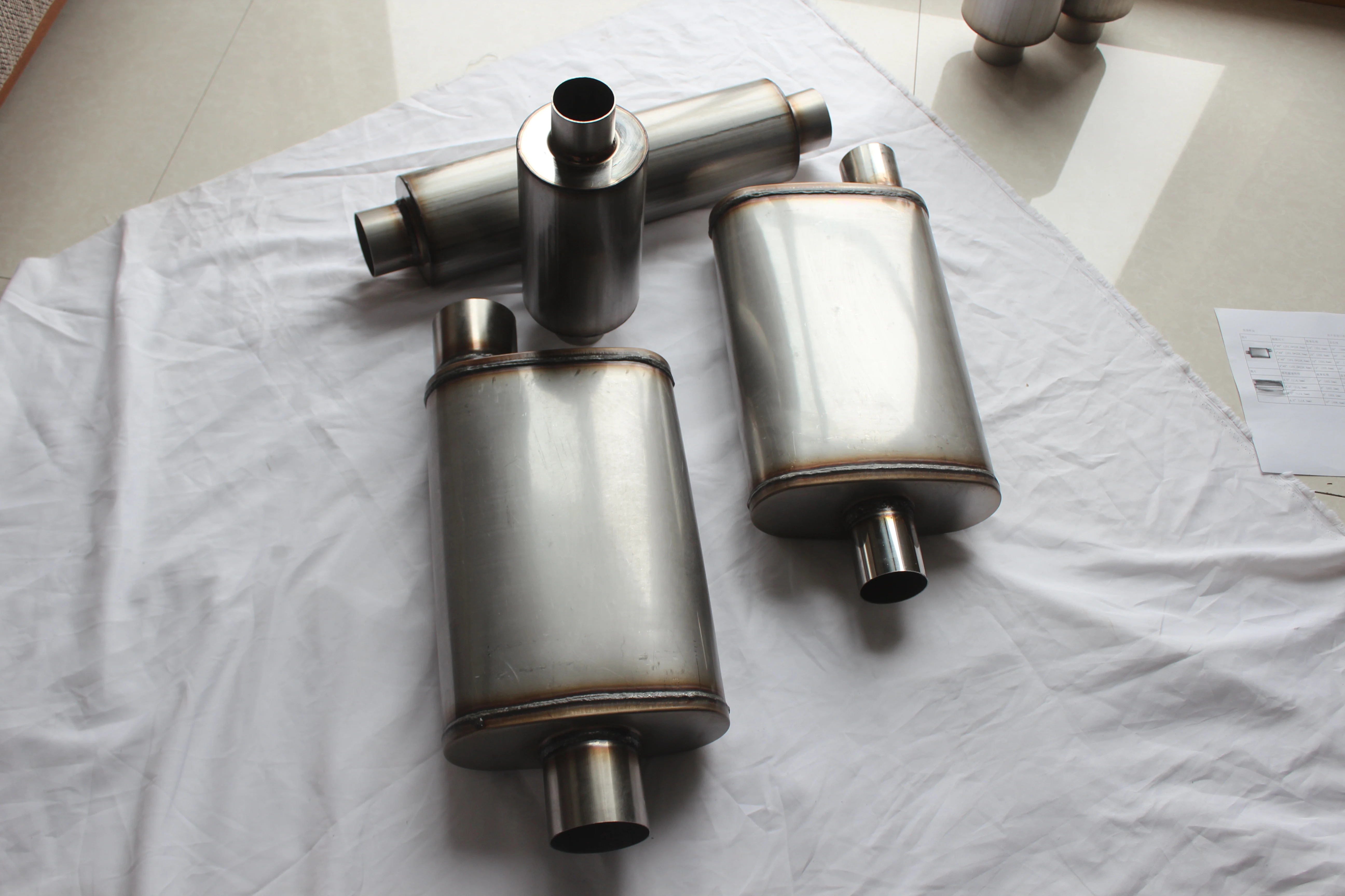 EGO performance parts SS304 flowmaster car auto exhaust resonator muffler for truck