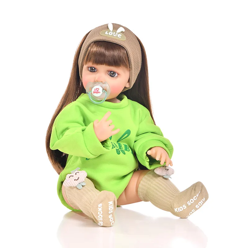 55cm Full Body Soft Silicone Popular Sweet Face Reborn Baby Birthday Gift  Reborn Dolls