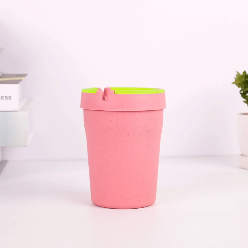 Wholesale Colorful Smart Portable Ashtrays Disposable Environmental Biodegradable Material Luminous Car Ashtray