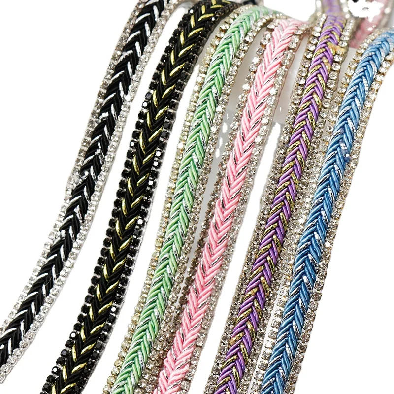 diy clothes garment craft beaded gemstone fabric hat shoes sock dress iron-on hotfix rhinestones gimp braided trims lace