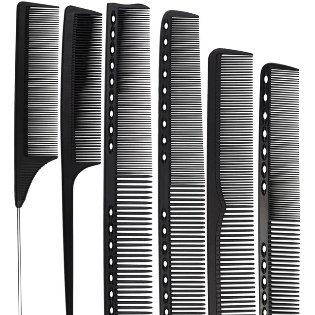 High-quality Black Straight Hair Comb Home & Salon Hair Styling Hairdressing Comb set For Barber Multifunction Hair Cutting Comb