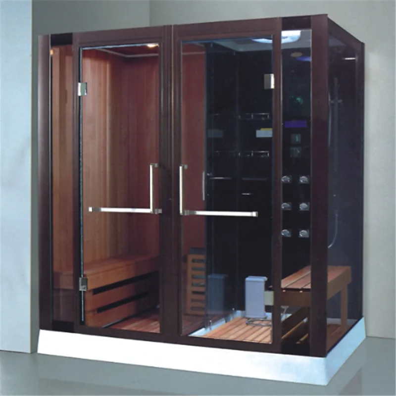 High End Villa Home Use FAR Sauna Indoor Dry Steam Stove with Shower Rooms Enclosure Cabin