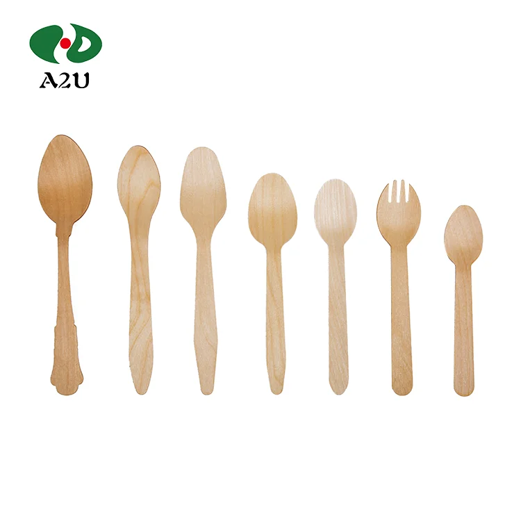 Wooden Cutlery Spoon Small Wooden Spoons Wood Cutlery Disposable Knife Fork Spoon