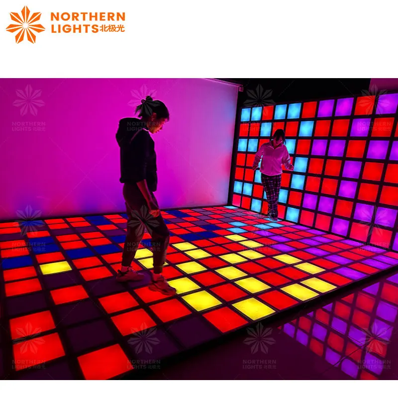 RGB touch color change led floor brick light 3D interactive led dance floor lights display for outdoor lighting show