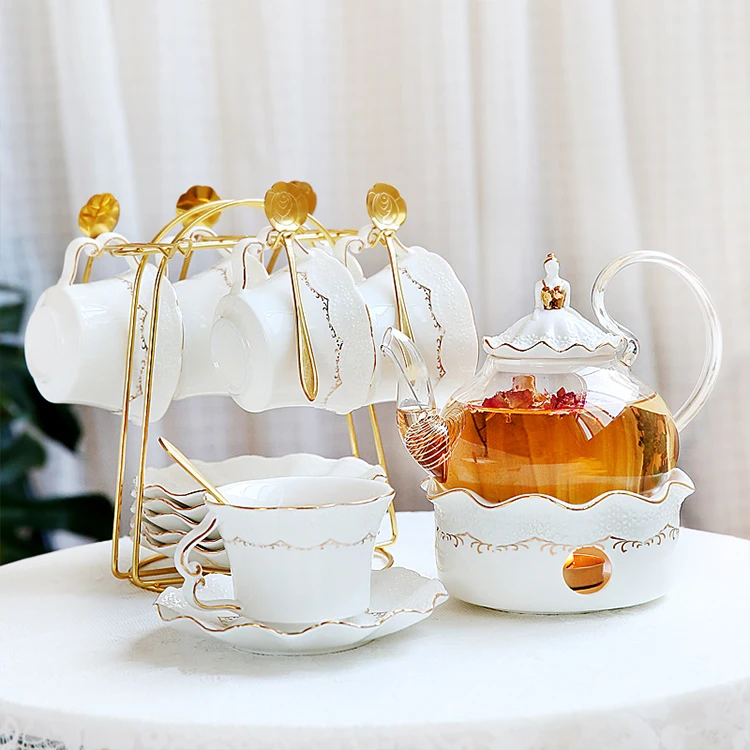 Luxury High Quality Nordic British Style Ceramics Water Pot With Sauce Soup Set Tea Coffee Cup Jug Set