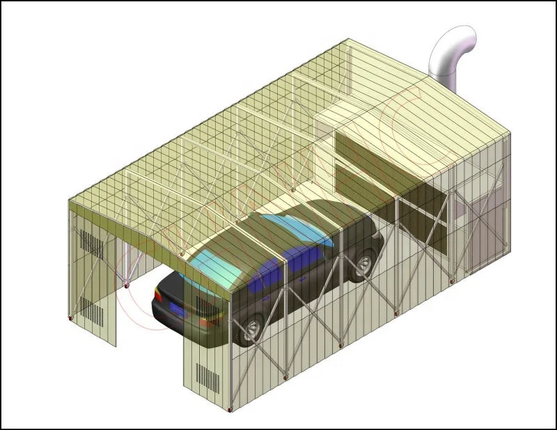 Factory direct sale car retractable spray booth