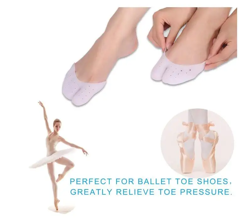 Silicone Gel Toe Caps and Soft Ballet Dance Shoe Pads and Gel Toe Cap Protector, Forefoot Cushioning and Big Toe Protection
