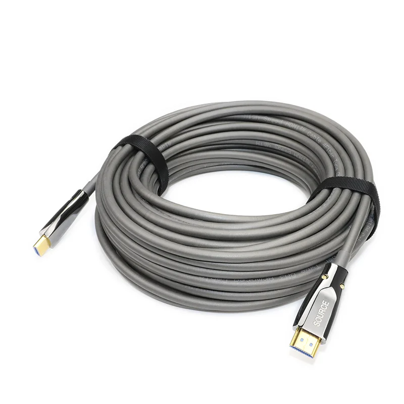 Прочный стальной бронированный ТПЭ оболочка AOC HDMI кабель оптоволоконный 4K Поддержка @ 120hz HDCP 2 3D